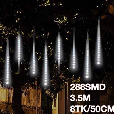 Kalėdinės lemputės „Lietaus lašeliai“ balta 3.5M