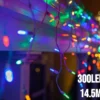 300LED įvairių spalvų šviesos užuolaida 14.5M