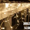 300LED šviesos užuolaida šilta balta 14,5M