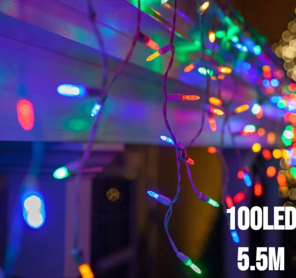 100LED įvairių spalvų šviesos užuolaida 5.5M