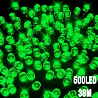 500LED žalios kalėdinės lemputės žalia 38M