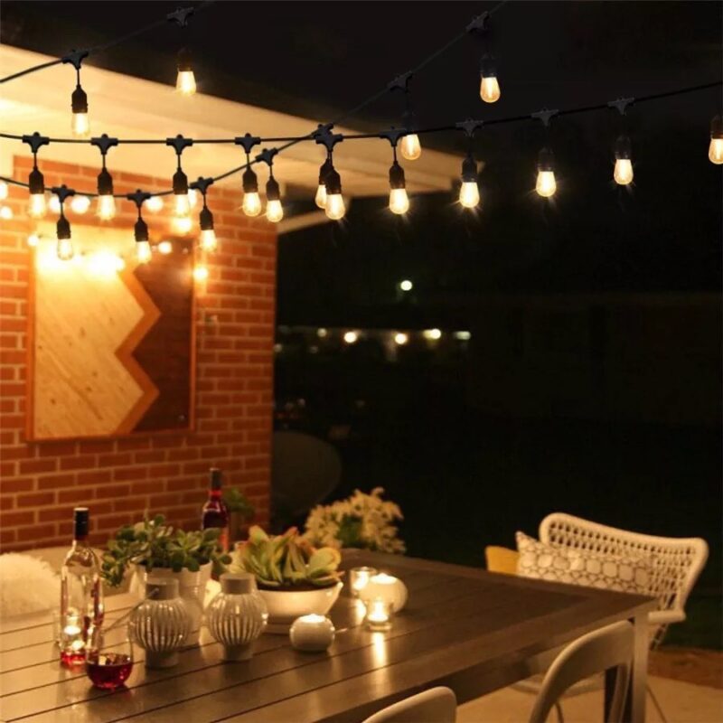 LED lempučių girlianda su pakabinamais lizdais 5 M + 10 LEMPUČIŲ - Image 6