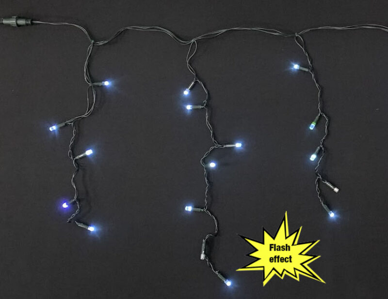 300 LED profesionalios šviesos užuolaidos šalta balta + balta mirksinti 13,5M