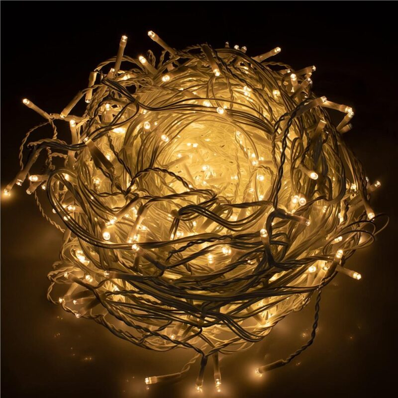 500LED šviesos užuolaida, šiltai balta 22.5M + valdymo pultas - Image 4