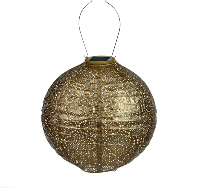 Pakabinamas saulės žibintas Lumiz Round30 Bazaar Auksinė