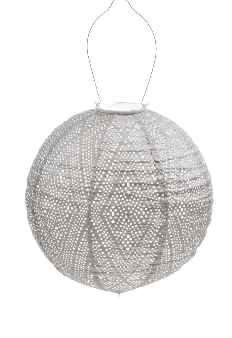 Pakabinamas saulės žibintas Lumiz Round30 Ikat Light Taupe