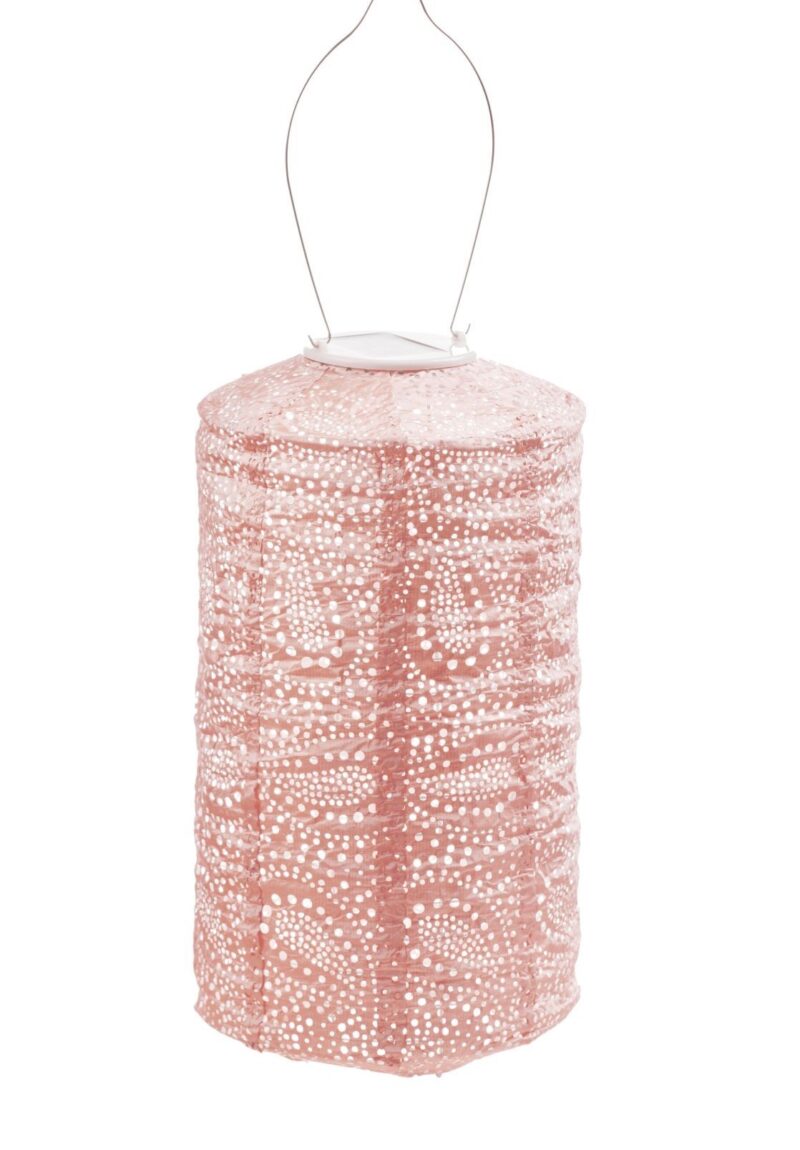 Pakabinamas saulės žibintas Lumiz Cylinder18 Paisley Rožinė