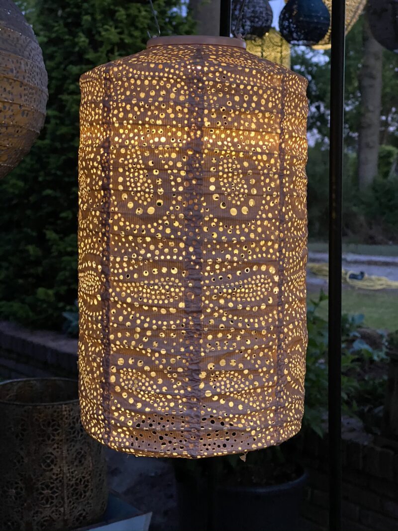 Pakabinamas saulės žibintas Lumiz Cylinder18 Paisley Rožinė - Image 2