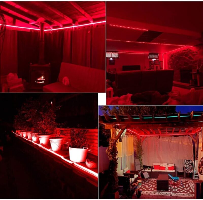LED raudona šviesos girlianda 10M - Image 2