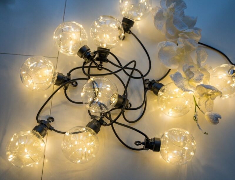 LED girlianda komplektas 9,5 m 10 lempučių