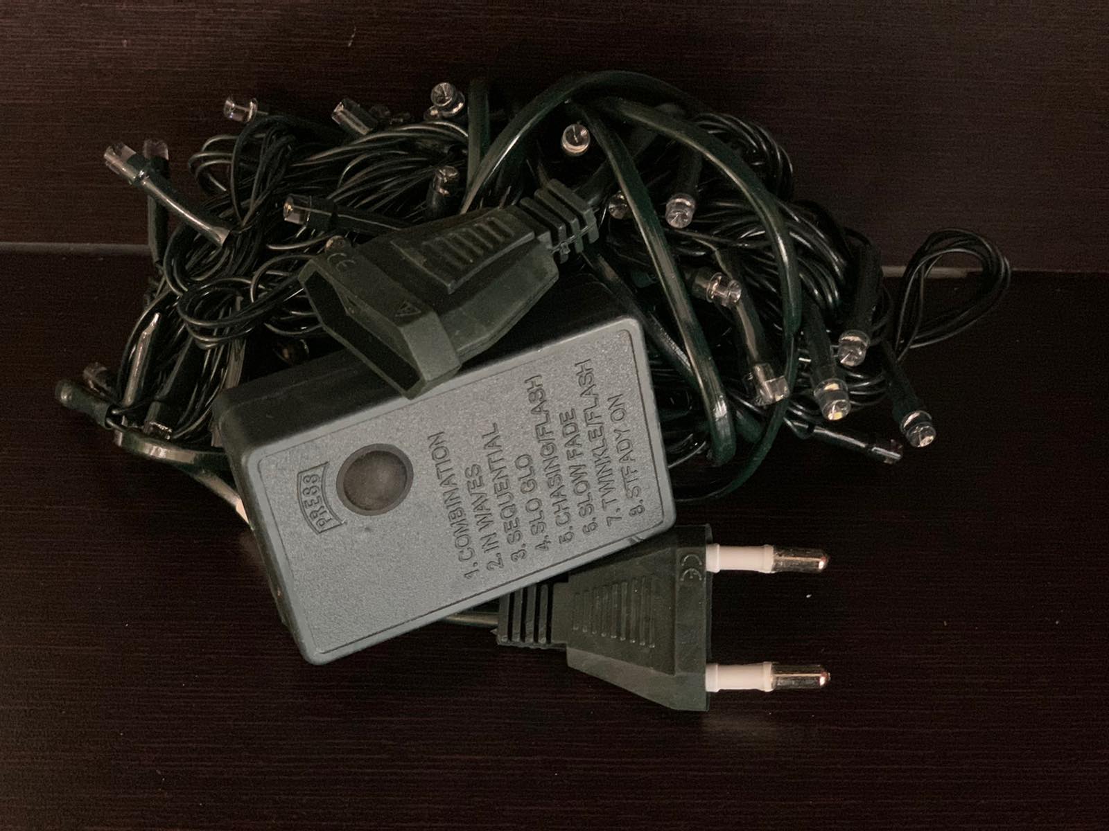 100LED lempučių užuolaida šviesiai geltonos spalvos 8m - Image 3