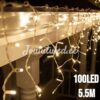 100LED šviesos užuolaida šilta balta 5.5M