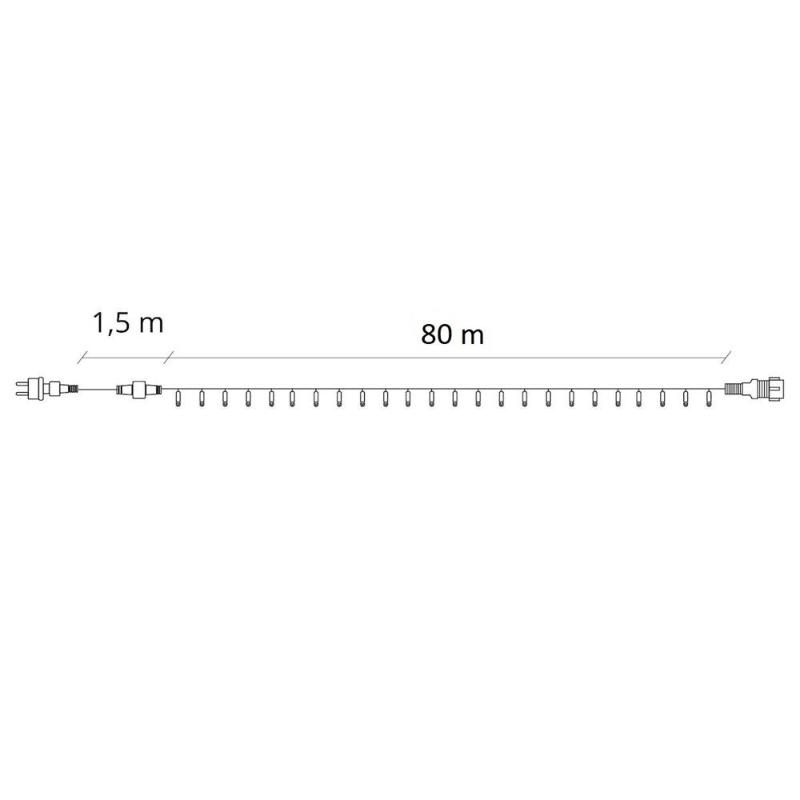 1000 LED kalėdinės šviesos šaltai baltos + mirksinčios mėlynos 81.5 m - Image 6