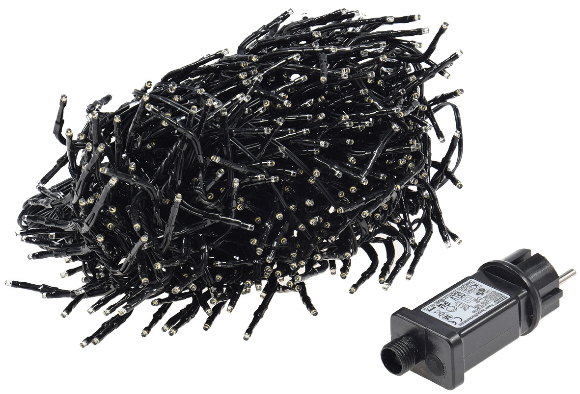 600LED Kalėdų žibintai Cluster šiltai baltos spalvos 16m - Image 3