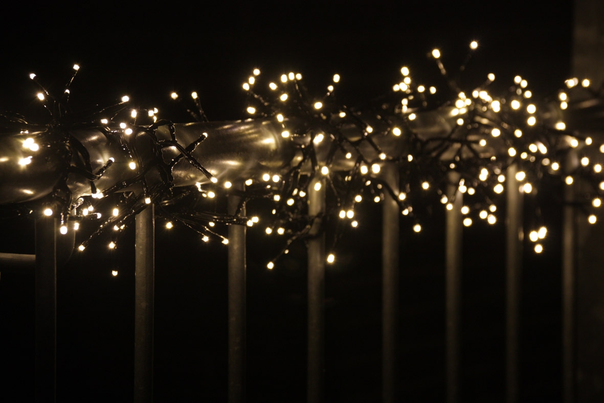 600LED Kalėdų žibintai Cluster šiltai baltos spalvos 16m - Image 5