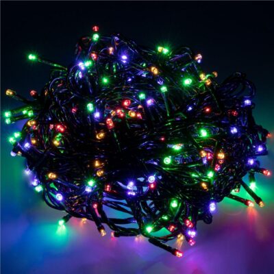 1000LED kalėdinės spalvingos lemputės 61,5m