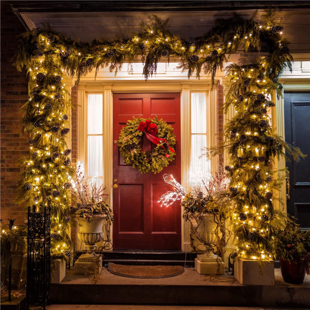 1500LED kalėdinės lemputės šiltai baltos spalvos 91,5m - Image 6