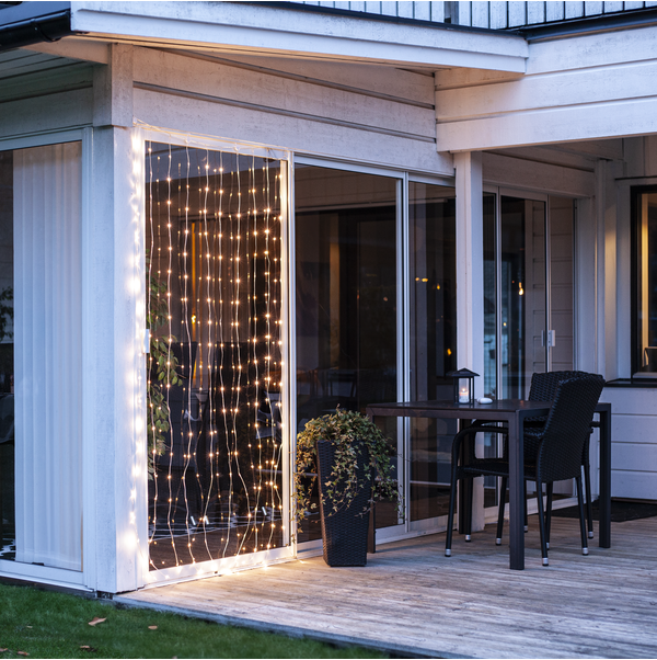 LED šviesų užuolaida Sherrie 1Mx2M šilta balta - Image 2