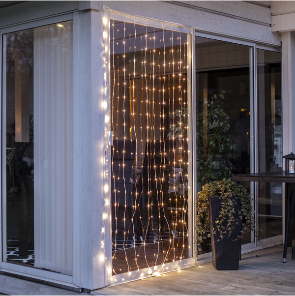 LED šviesų užuolaida Sherrie 1Mx2M šilta balta