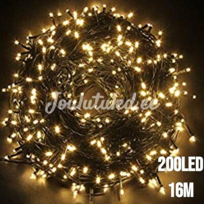 200LED kalėdinės lemputės šilta balta 16M