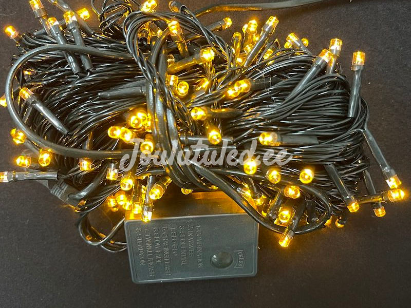 100LED lempučių užuolaida šviesiai geltonos spalvos 8m - Image 2