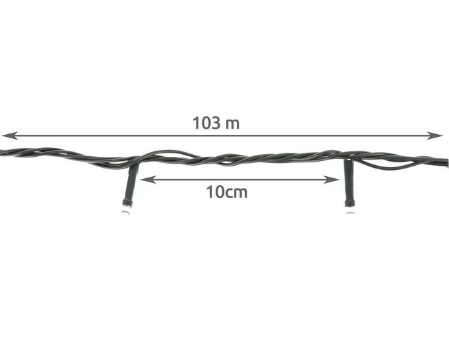 1000LED kalėdinių lempučių šviesos girlianda spalvota 103M - Image 3