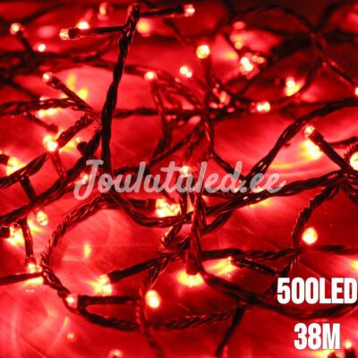 500LED raudonos kalėdinės lemputės 38M