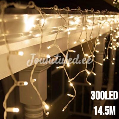 300LED šviesos užuolaida šilta balta 14,5M