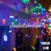 200 LED užuolaida, mirksinti, spalvota + šaltai balta, 9,5 m