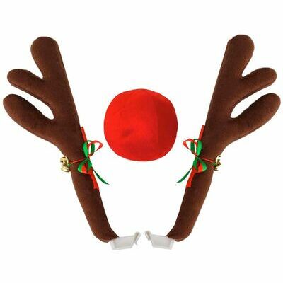 Automobilio kalėdinių dekoracijų rinkinys „Rudolf“
