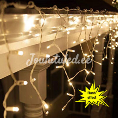 300LED šviesos užuolaida šilta balta + mirksinti šalta balta 14,5M