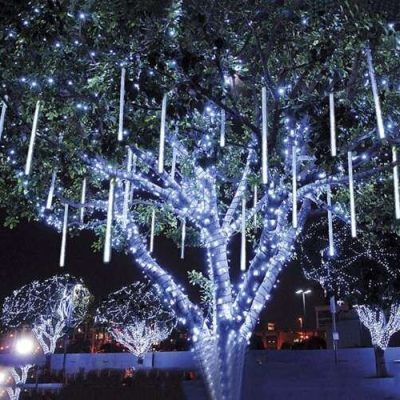 LED Lietaus lašai PRO 5M šaltai balta