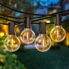 LED lempučių girlianda 10M 10 LEMPUČIŲ šilta balta 2700K juoda (lemputės komplekte)