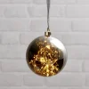 LED klaaskuul "Glow" suitsuklaas Ø 15 cm