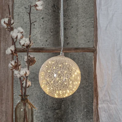LED klaaskuul "Glow Snow" Ø 20 cm