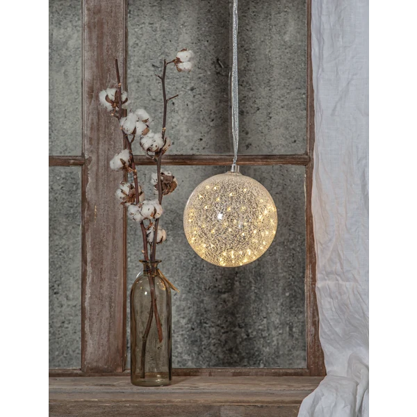 LED klaaskuul "Glow Snow" Ø 20 cm