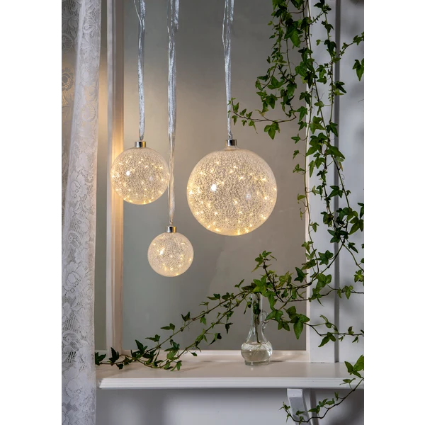 LED klaaskuul "Glow Snow" Ø 20 cm