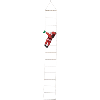 LED Kalėdų senelis ant kopėčių „Ladde“ 200 cm