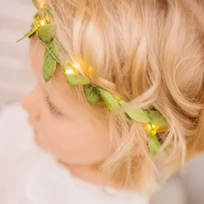 LED girlianda su baterijomis „Leaf“ 95 cm