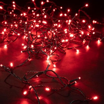 500LED raudonos kalėdinės lemputės