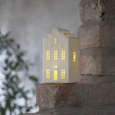 LED keraminis namelis „Vinter“ 16 cm