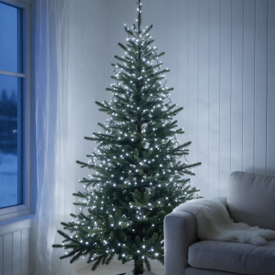 500LED šaltos baltos spalvos Kalėdinės lemputės 33.5M
