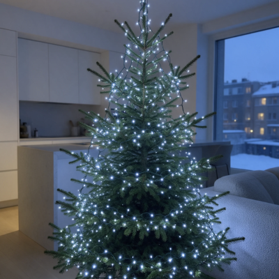 300LED šaltos baltos spalvos kalėdinės lemputės 22M