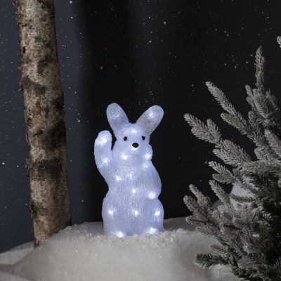 30 LED mojuojančio triušio dekoracija 