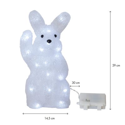 30 LED mojuojančio triušio dekoracija 