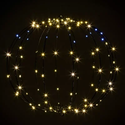 LED šviečiantis rutulys 42,5 cm, 112 LED, šiltai baltas