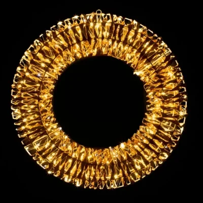 LED šviečiantis vainikas 45 cm, 360 LED, šiltai balta