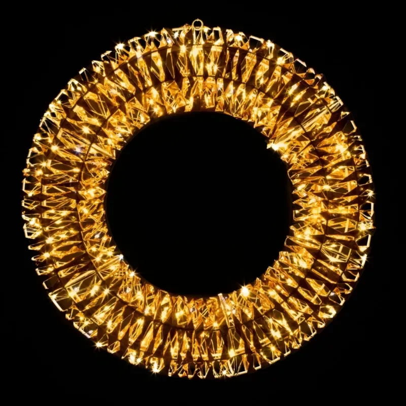 LED šviečiantis vainikas 45 cm, 360 LED, šiltai balta