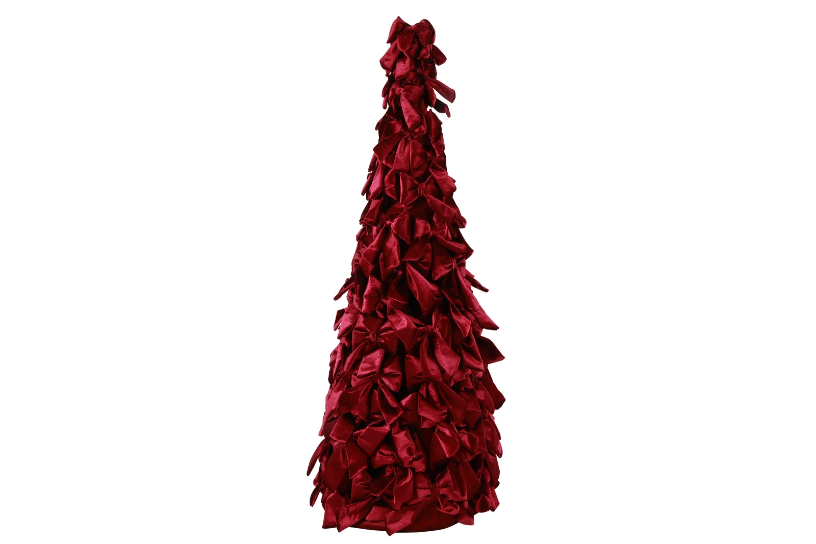 Kaspinėlių eglutė „Royals“ bordo 100 cm