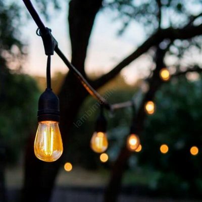 LED lempučių girlianda 10M 10 LEMPUČIŲ, šilta balta (2700K), 230V